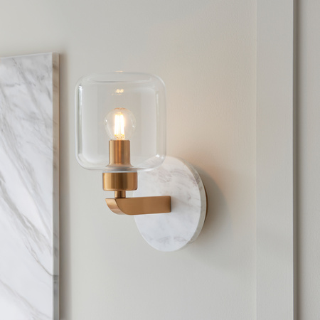 Travi Wall Light White Volakas Marble