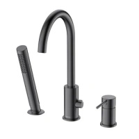 Bateria wannowa 3-otworowa, gun metal