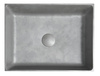 FORMIGO umywalka betonowa nablatowa, 47,5x36,5cm, srebrny mat