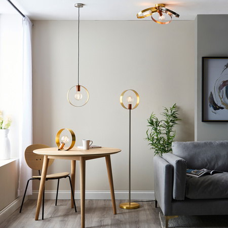 Hoop 1 Pendant Light Brushed Brass/Nickel/Copper