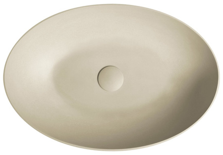 FORMIGO umywalka betonowa nablatowa, 60x40cm, żółty mat