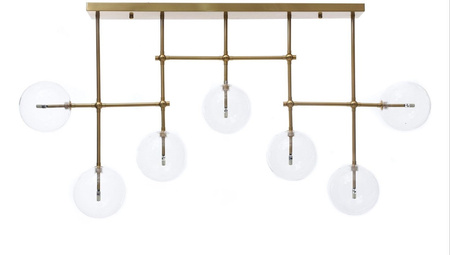 NOWOCZESNA LAMPA SUFITOWA PLAFON MOSIĘŻNY BERGAMO W7