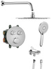 SMART SELECT zestaw prysznicowy podtynkowy termostatyczny, 2 wyjścia, wyjście, chrom