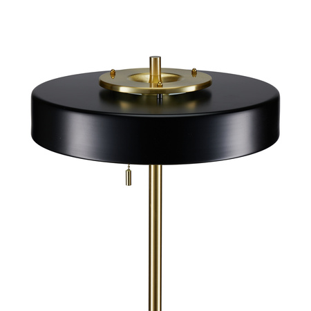 Lampa podłogowa ARTDECO 150 cm - czarno - złota nowoczesna