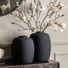 Zia Vase Black 335mm Set of 2