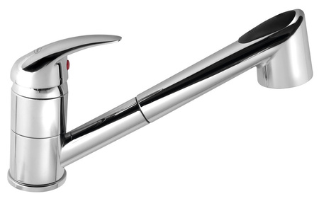 Bateria kuchenna z wysuwaną wylewką, chrom