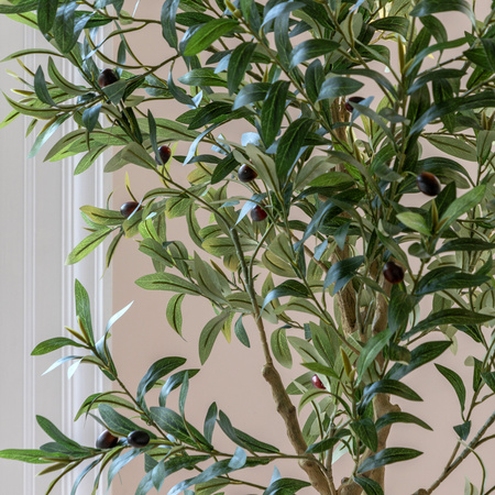 Faux Olive Tree in White Pot 1900mm