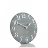 Arabic Mantel Clock Flax Blue 6in