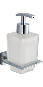 APOLLO dozownik mydła 200ml, mleczne szkło, chrom