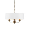 Highclere 3 Pendant Light Antique Brass 350-1420mm