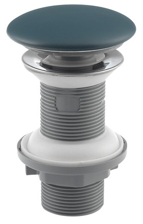 Odpływ umywalkowy 5/4", klik-klak, korek ceramiczny, 20-70mm, petrol zielony