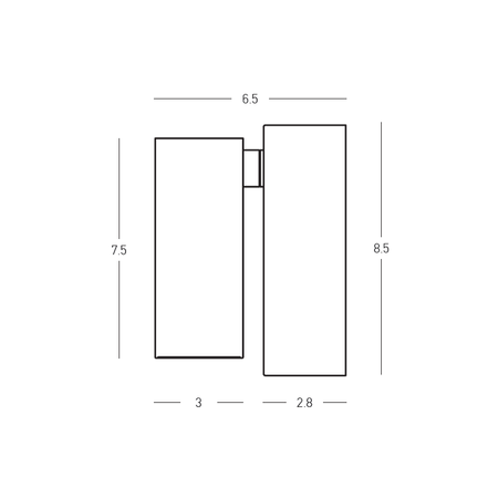 WALL LED READING LIGHT 3W 3000K TOUCH DIM METAL - ALUMINIUM