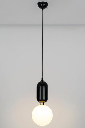 Lampa wisząca BOY M Fi 25 czarna - LED, szkło, metal