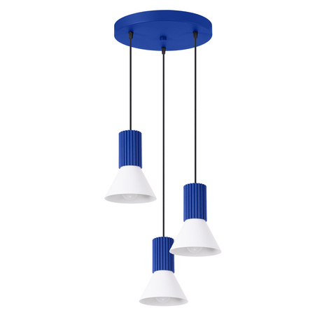 Lampa wisząca ESTRIA 3P biała/ultramaryna