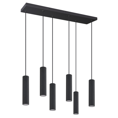 Lampa wisząca IVAR 6L czarna LED 3000K