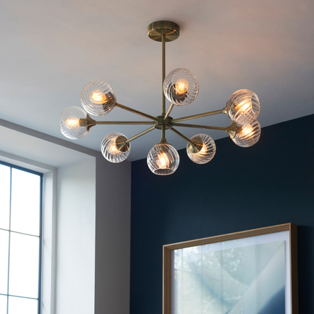 Allegra 8 Pendant Light Antique Brass