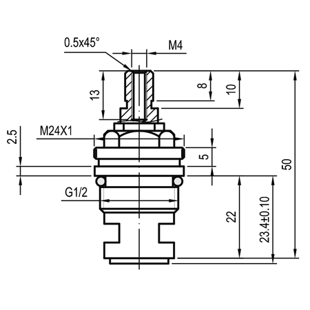 Głowica ceramiczna, zimna woda