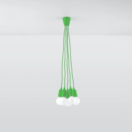 Lampa wisząca DIEGO 5 zielony