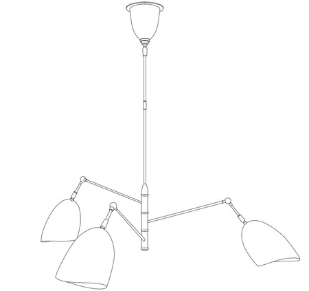 Lampa wisząca RAGNO czarna 150 cm