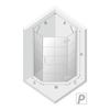 KABINA NEW AZURA BLACK PIĘCIOKĄTNA P 90x90x195 KRATKA - CZYSTE 6mm ACTIVE SHIELD