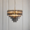 Toulouse 12 Pendant Light Smokey Grey Lustre glass