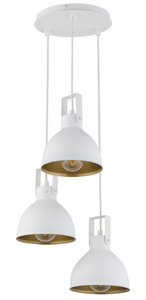 MARS 3 lampa wisząca koło biały/złoty