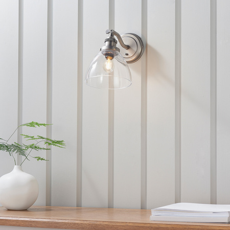 Hansen 1 Wall Light Brushed Silver