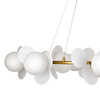 Lampa wisząca CHIC 105 cm - biało złota nowoczesna lampa do salonu