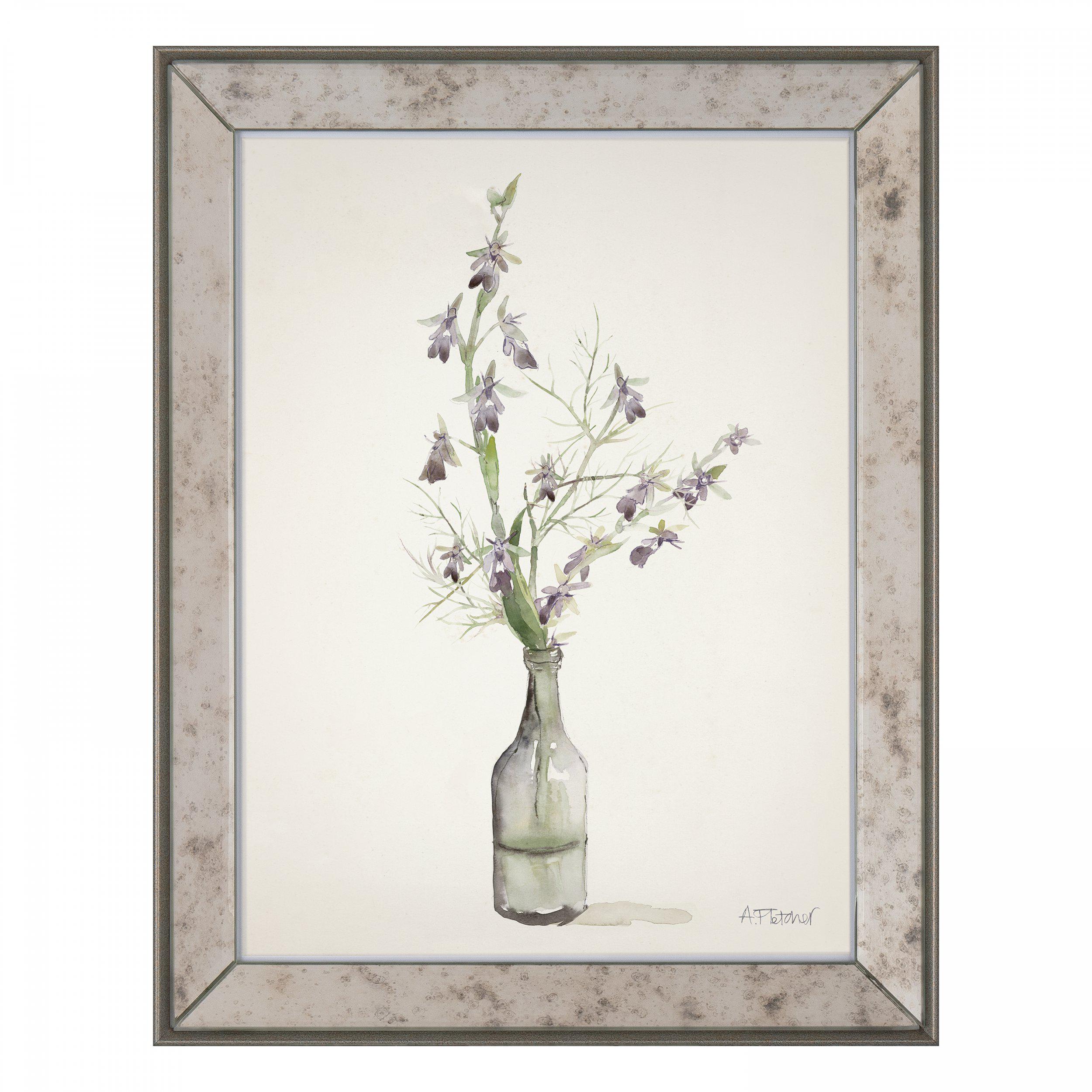 Obraz w ramie „Amethyst Orchids” – neutralny / naturalny, 36 × 4 × 46 cm