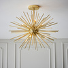 Lampa sufitowa Orta – 6-punktowa, mosiądz, 54 × 54 × 48 cm