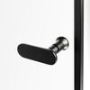 Drzwi wnękowe NEW SOLEO BLACK 1D U 150x195 szkło czyste 6mm Active Shield 2.0 - wsp. równoległy