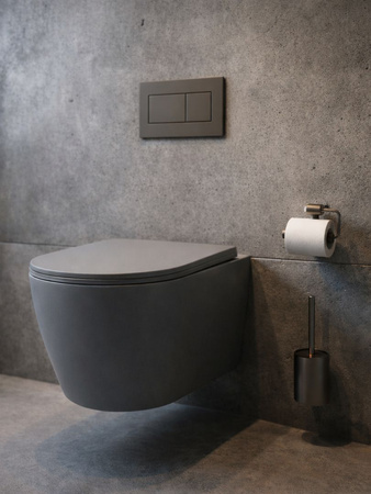 Miska WC VORTEX z deską pebble grey mat AMARO TR2217R-U10