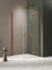 Kabina NESTA COPPER BRUSHED 1D prostokątna L 80x70x200 czyste 6mm Active Shield 2.0