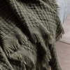 Soft Touch Waffle Throw Olive 1300x1700mm
