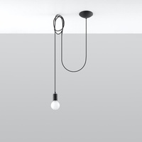 Lampa wisząca EDISON 1 LONG czarny
