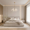 Lampa wisząca CHIC-6, 90 cm - biało złota nowoczesna lampa do salonu