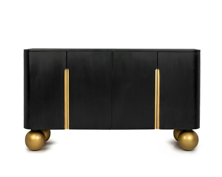 MaMaison komoda ORGANIC 150 czarna /      złota / drewno