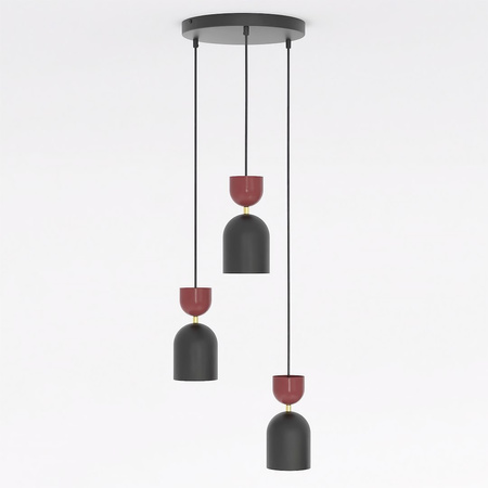 GAUDI 3PREM BLACK BURGUNDY