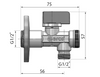 ARCO zawór kątowy A-80 1/2"x1/2" z filtrem, anticalc, chrom