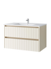 Szafka łazienkowa wisząca z umywalką 80 cm almond mat MELITO 002-SU80-02+UP4530-800