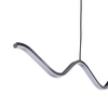 Lampa wisząca ZIGZAG 90 cm - LED, czarna, falista listwa
