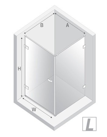 Kabina prysznicowa OXIA 1D L prostokątna 100x110x200 szkło czyste 8mm Active Shield 2.0