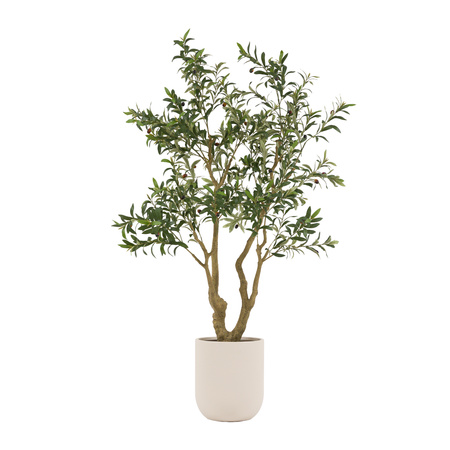 Faux Olive Tree in White Pot 1900mm