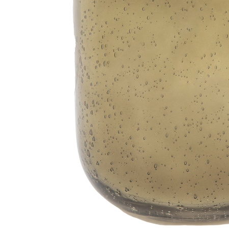 Filled Glass Candle Large Green S'wood & C'wood