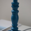 Bibury Table Lamp Base Satin Marlin Blue Paint