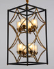 LAMPA WISZĄCA LOFT CZARNO-MOSIĘŻNA QUADRATO DUO