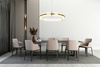 MOOSEE lampa wisząca SATURNUS 70 złota - LED, kryształ, stal szczotkowana