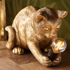 Lampa stołowa Kitten – vintage złota, 31 × 18,3 × 17,5 cm