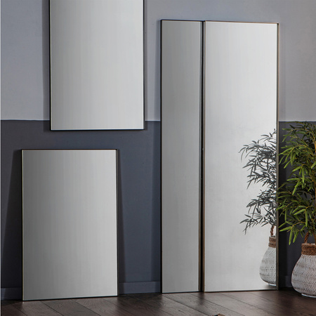 Lustro Hurston Leaner, czarne, 500 x 1700 mm