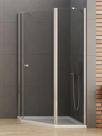 KABINA NEW SOLEO ASYMETRYCZNA U 100x80x195 CZYSTE 6mm ACTIVE SHIELD